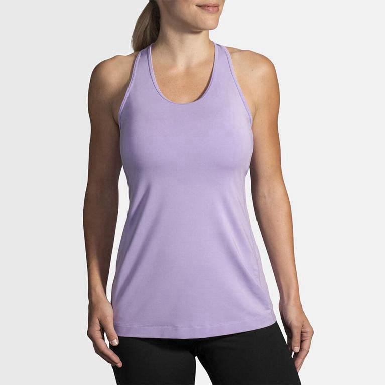 Brooks Pick-Up Israel - Women's Running Tank Top - Pink (36978-DBMW)